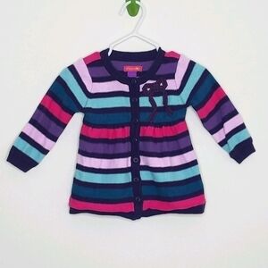 Greendog Knit Sweater Cardigan Stripe 3-6m